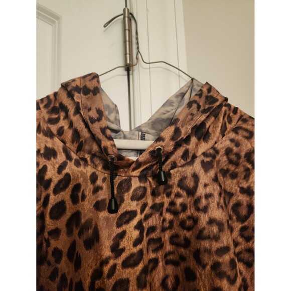 Chico's Leopard-Print Poncho Rain Cover-up One Size - Picture 6 of 10